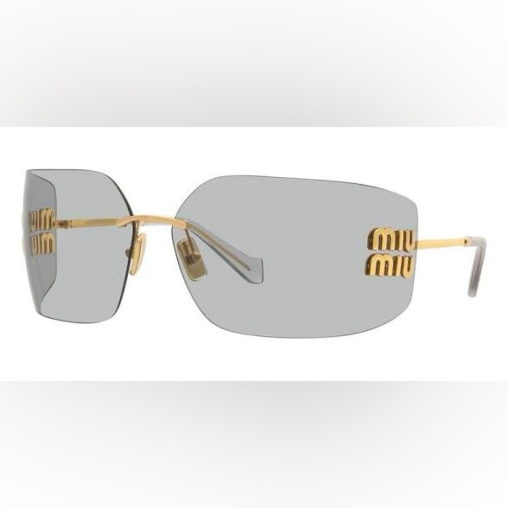 Miu Miu Gold and Gray Women's Sunglasses